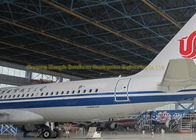 GB JIS स्टील हवाई जहाज हैंगर Prefab विमान हैंगर Q235B Q345B